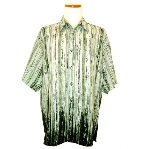 Bassiri Mint/Green Micro Fiber Short Sleeves Shirt #3599
